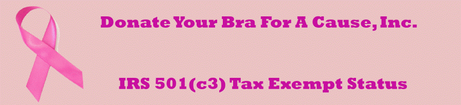 Donate Your Bra 501(c3) Banner